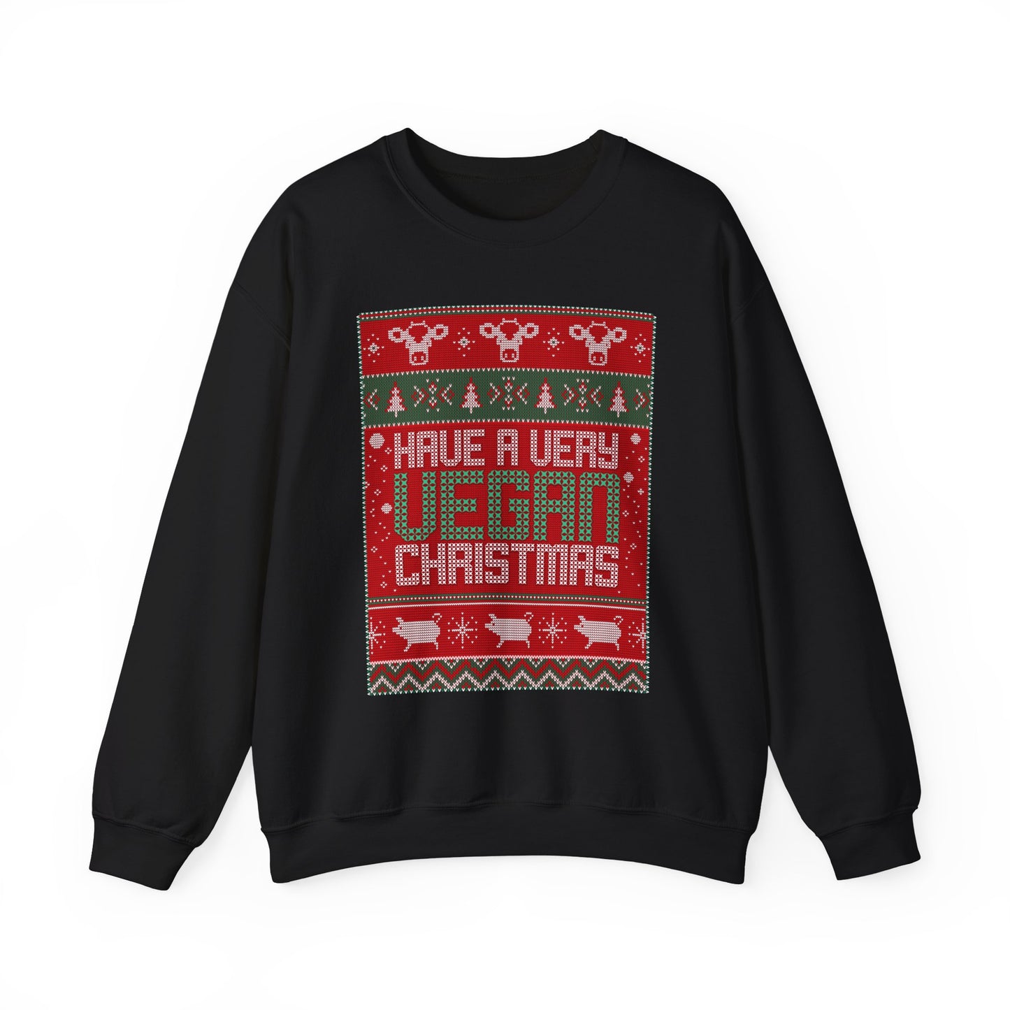 Vegan Christmas "Ugly Sweater" Sweatshirt