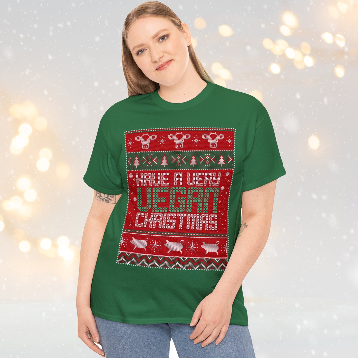 Vegan Christmas  Ugly Sweater Tee