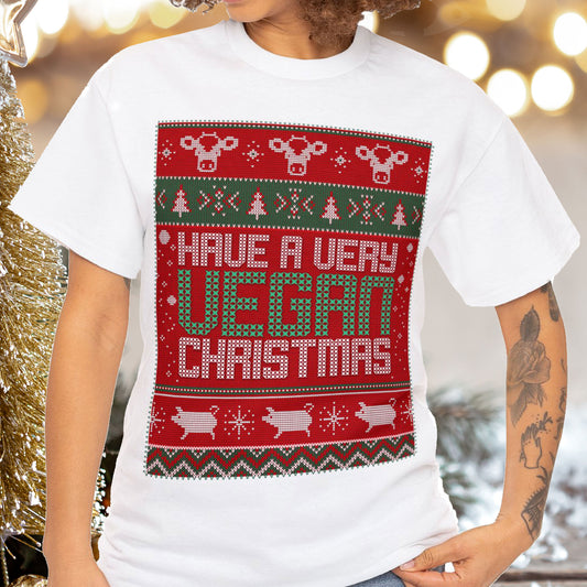 Vegan Christmas  Ugly Sweater Tee