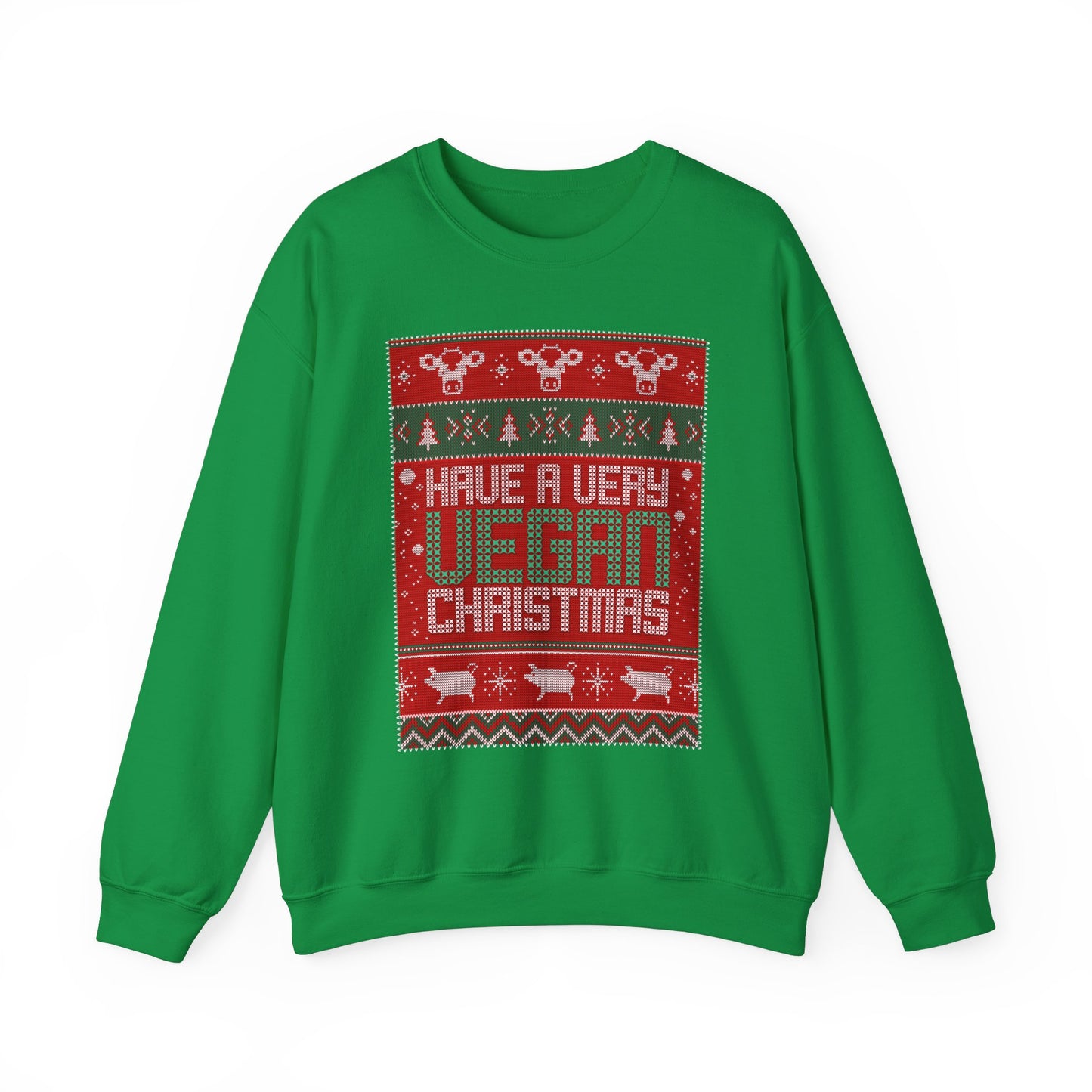 Vegan Christmas "Ugly Sweater" Sweatshirt