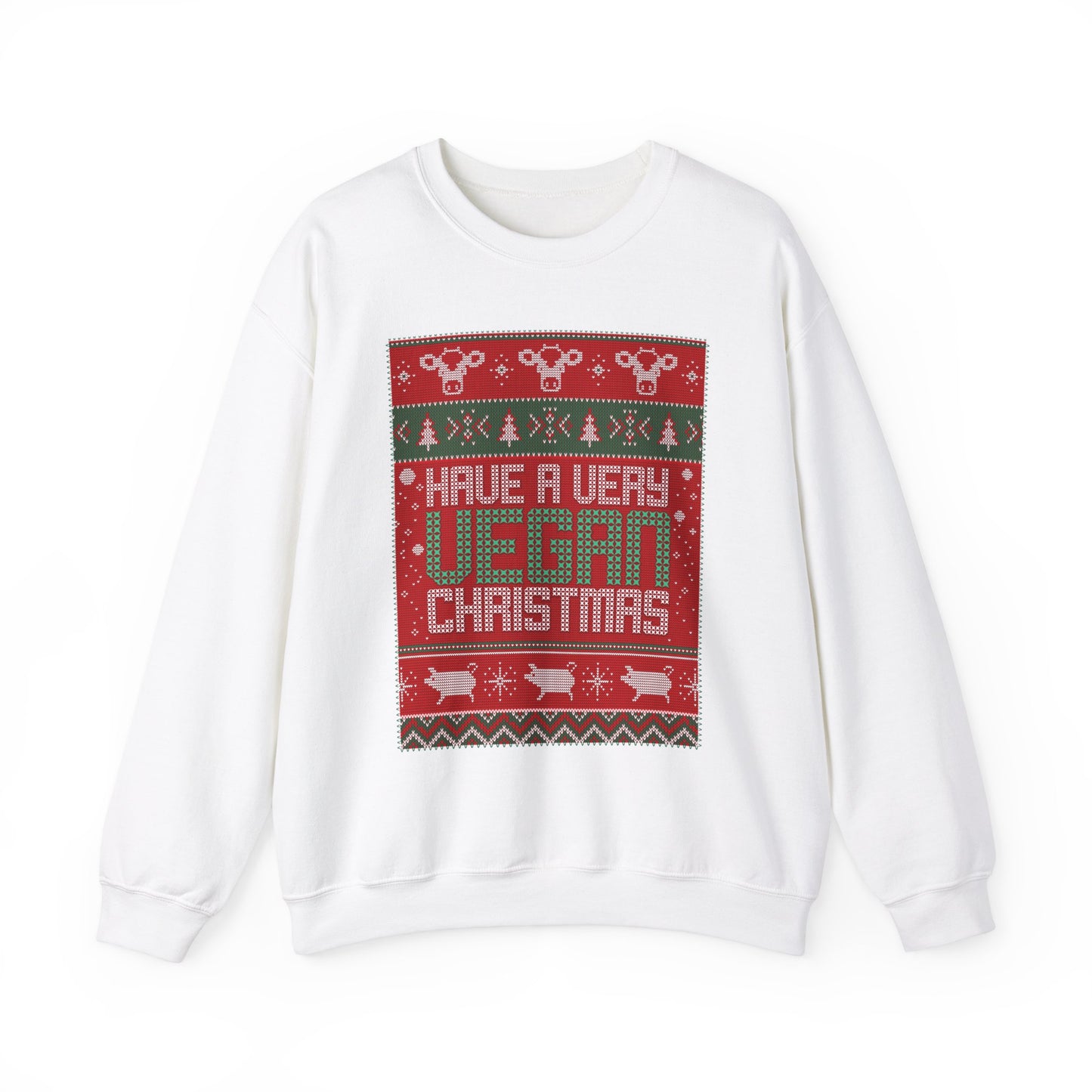 Vegan Christmas "Ugly Sweater" Sweatshirt